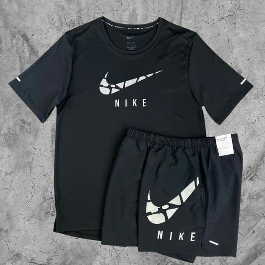 Nike Running Dri-Fit Swoosh Set - BLACK