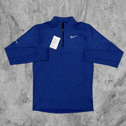 Nike Dri-Fit Long Sleeve Half-Zip - NAVY BLUE